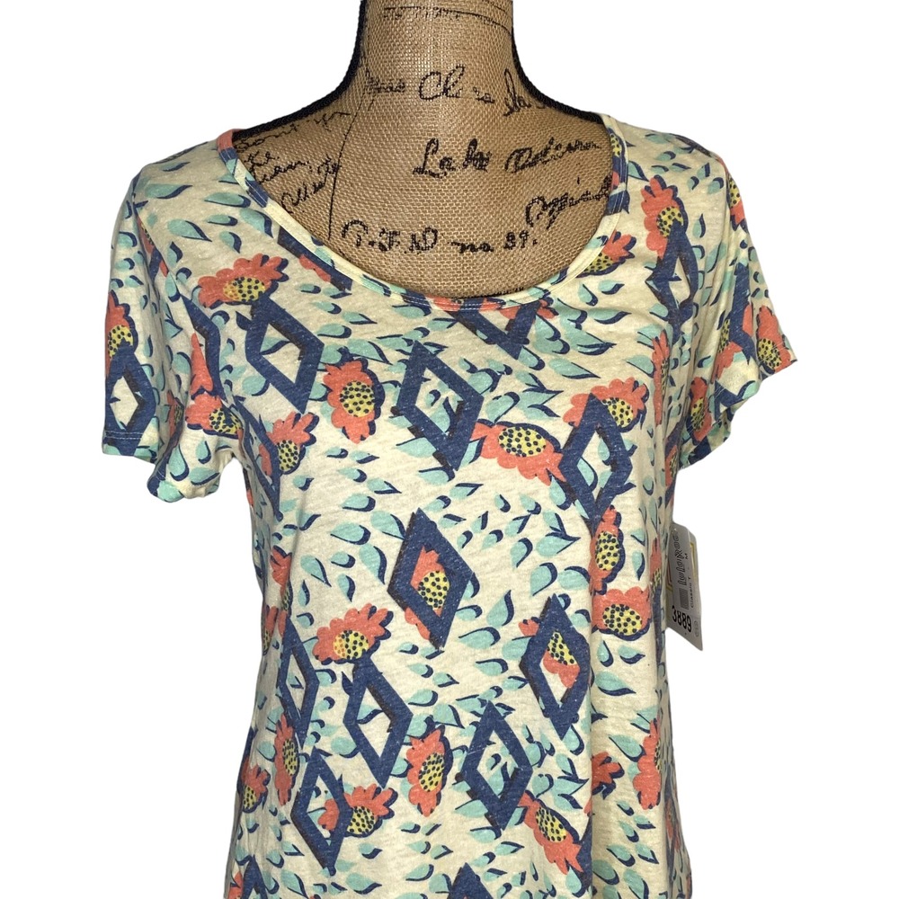 Lularoe Womens Classic T Size Medium Multicolor Stretch Short‎ Sleeve (1355)